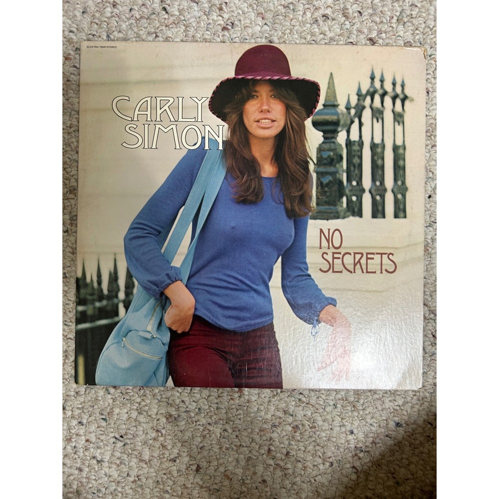 Carly Simon No Secrets Vinyl LP 1972 Elektra EKS-75049 Youre So Vain Folk Rock